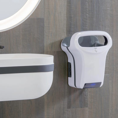 JVD hand dryers such as the Exp'air model allow for financial gain, action to reduce carbon emissions, simple maintenance and a solution that appeals to the public