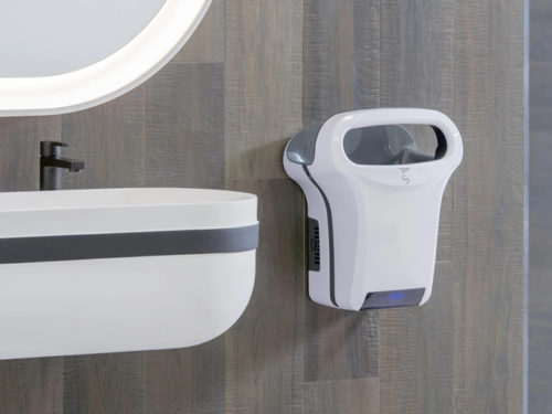 JVD hand dryers such as the Exp'air model allow for financial gain, action to reduce carbon emissions, simple maintenance and a solution that appeals to the public