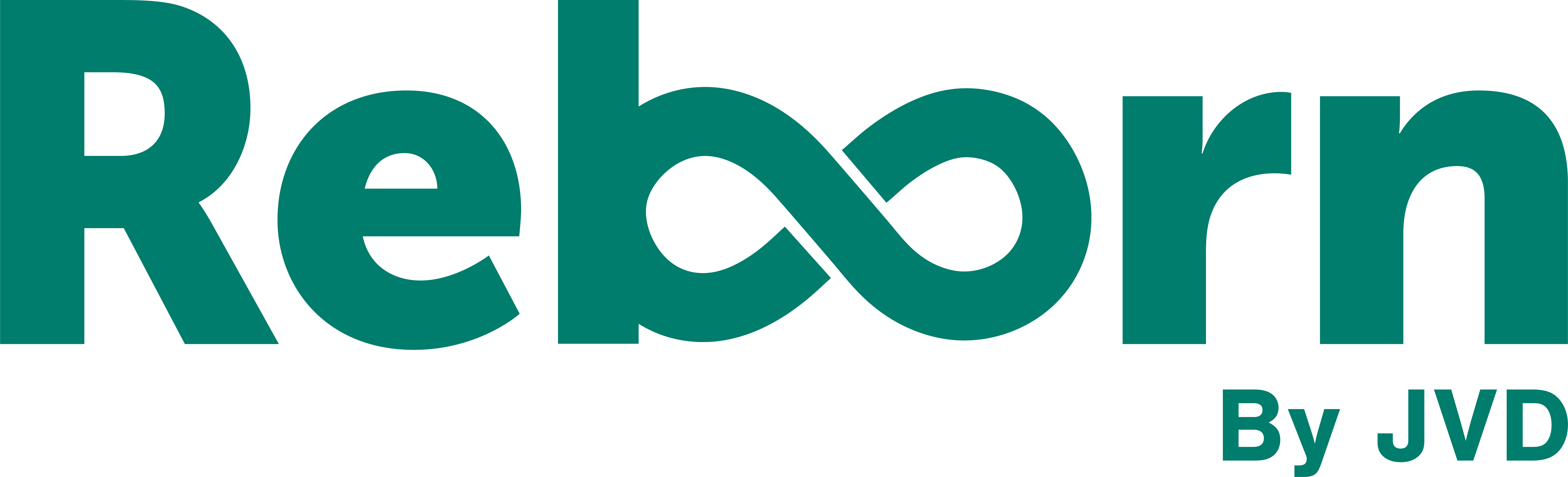 Logo vert Reborn by JVD - Equipements d'hygiène reconditionnés