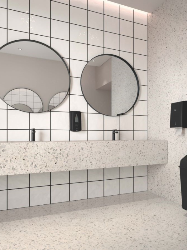 Vestiaire Sanitaires Gamme Noir Mat Distributeurs Savon JVD