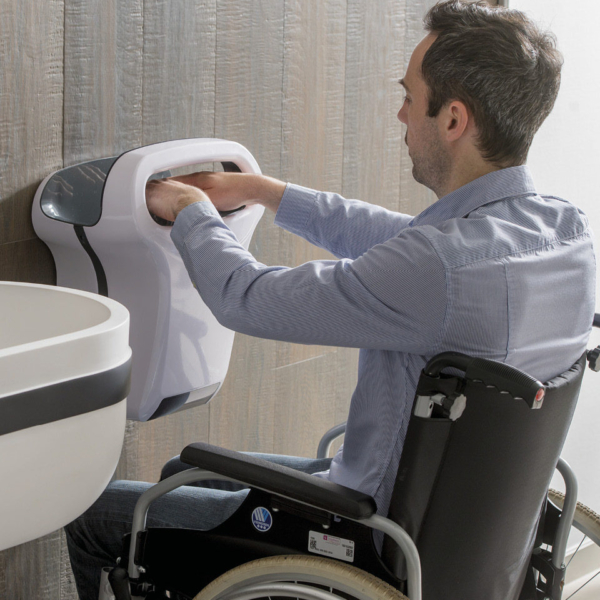 Sèche-mains Exp'air JVD à air pulsé accessible
