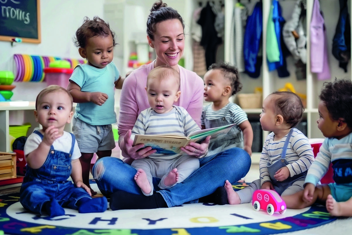 jeunes enfants dans une crèche en train de jouer ensemble - JVD