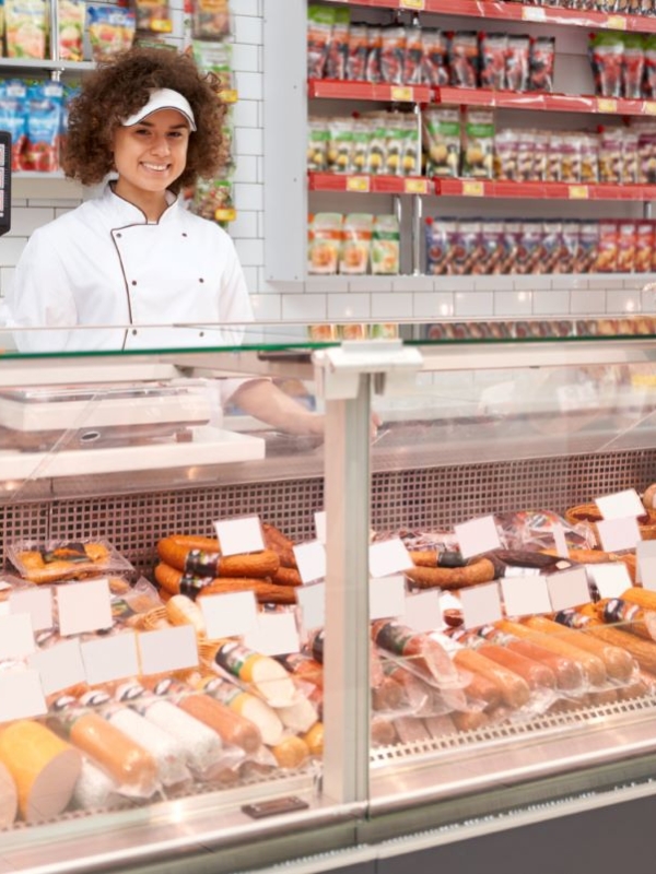 Bouchère Dans Un Supermarché JVD