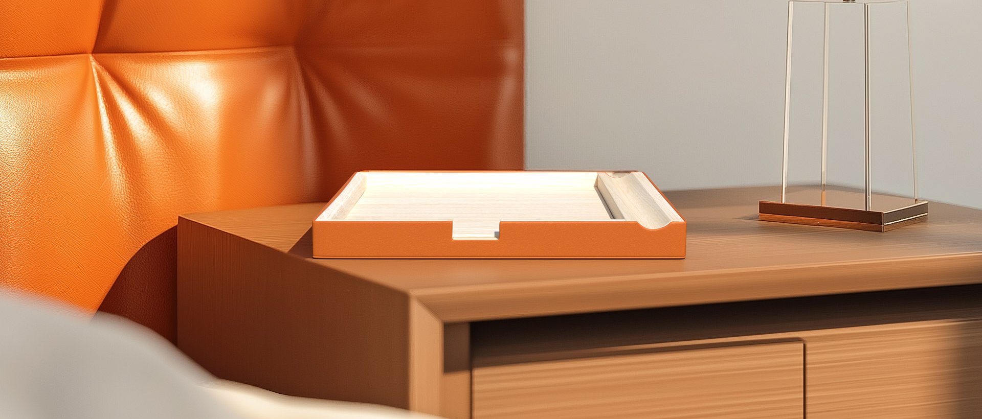 plateau d'accueil chambre d'hôtel Tangerine