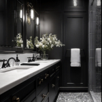 collection Gothic d'accessoires en noir mat pour les salles de bain dans les hôtels