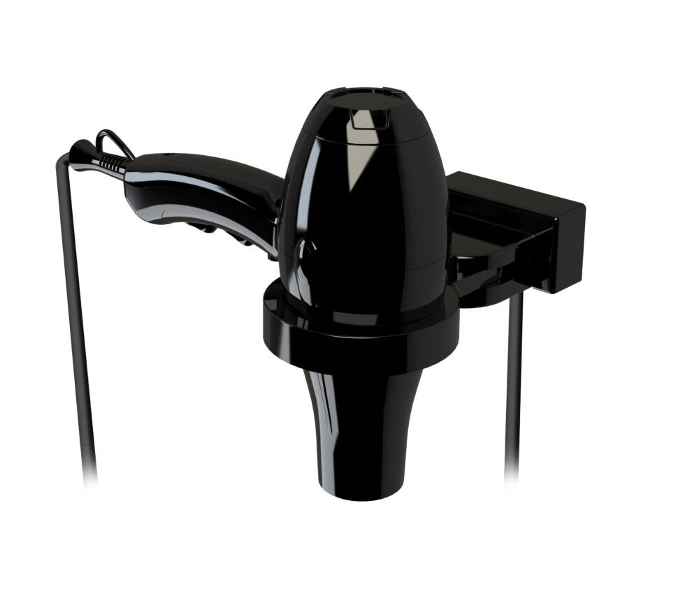 IBIZA Black Hair Dryer + Universal Holder