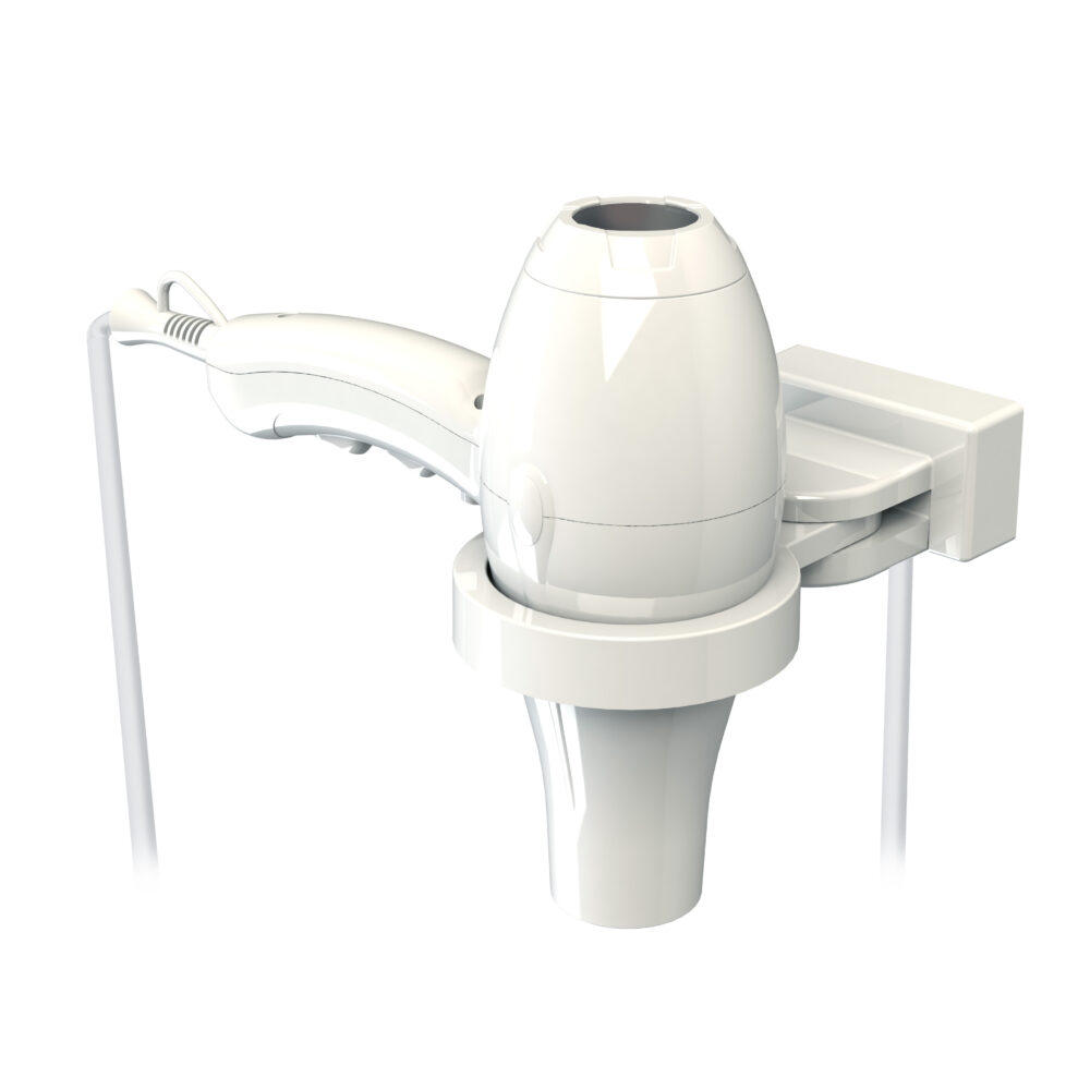 IBIZA white hair dryer + Universal holder