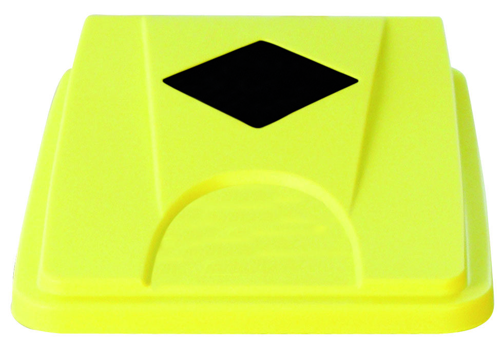 COUVERCLE jaune fente carrée collecteur 60/80L