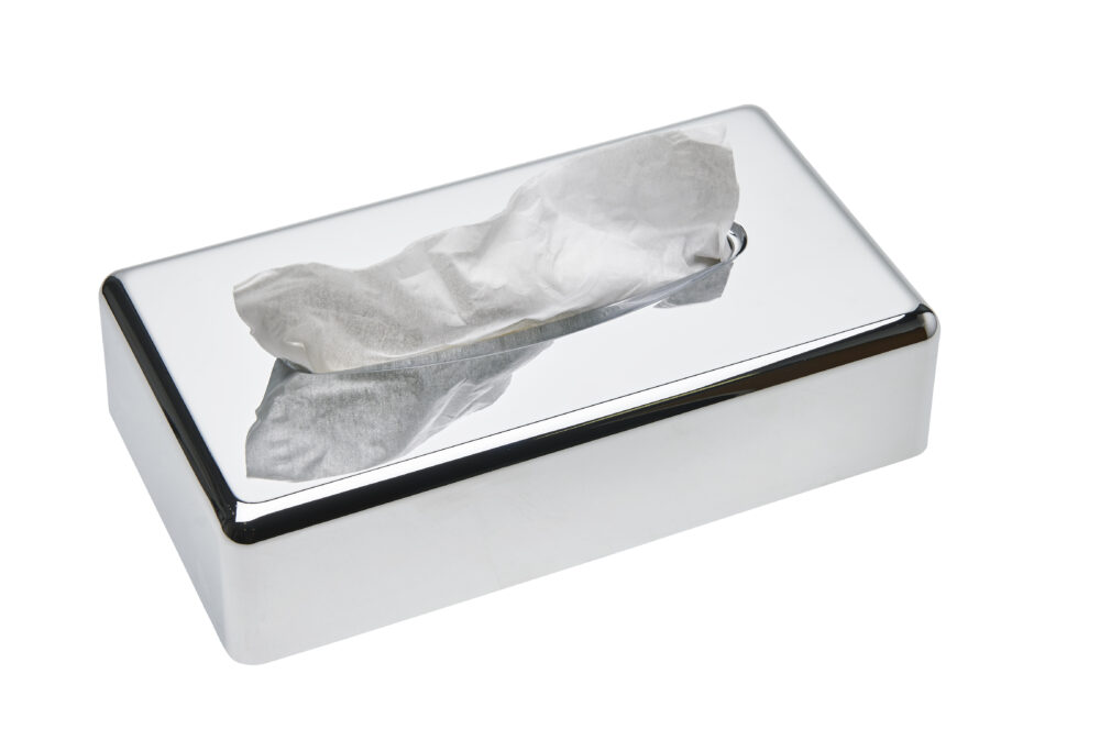SANIBOX tissue dispenser rectangular chrome