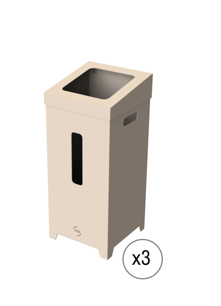 Kit 3 Poubelles Carton 75L - JVD