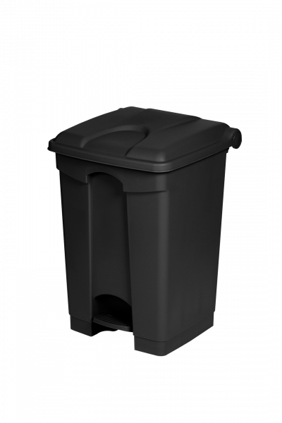 Schwarzer Abfallbehälter aus recyceltem Kunststoff, 45 l