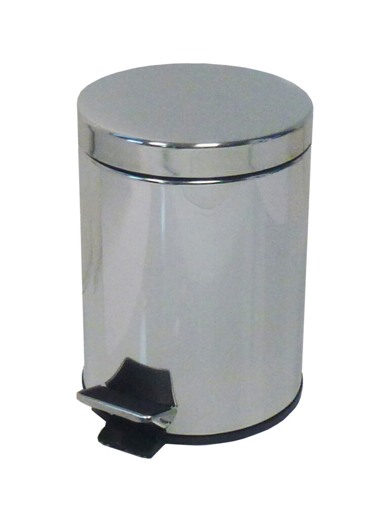 Abfallbehälter mit Pedal, 3 l, Hochglanz-Edelstahl