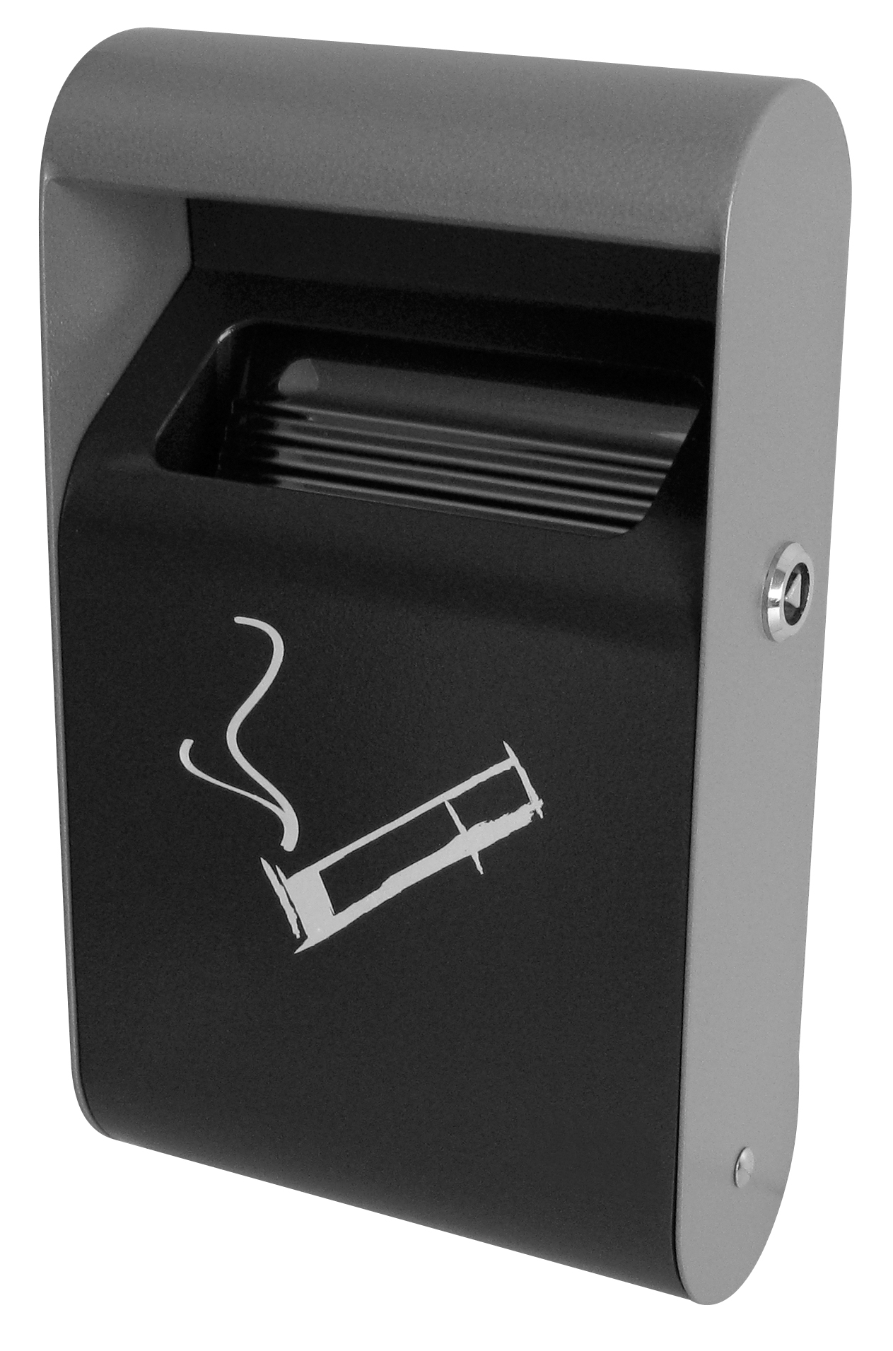 Lot De 2 Cendriers Muraux Verrouillables Extérieur – Cendrier Galvanisé Carré Gris Pour Hôtel, Restaurant, Bureau