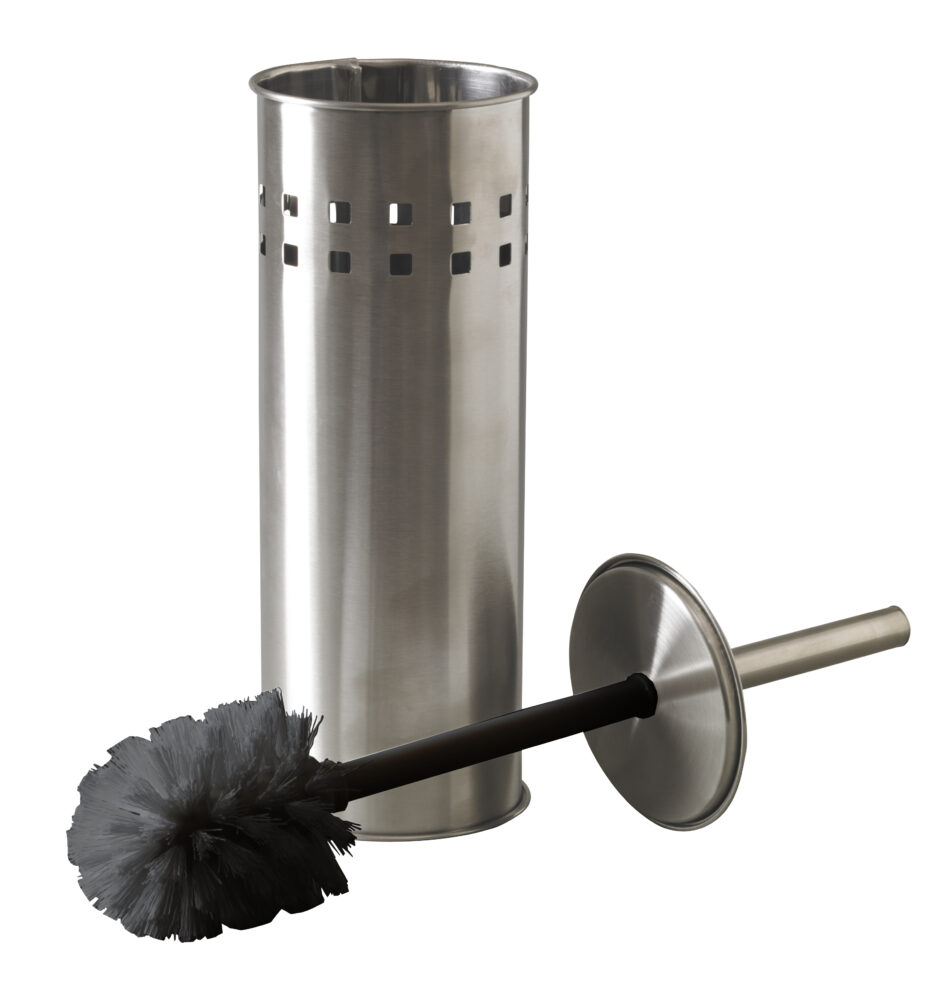 Brosse WC à poser NEMESIA, inox poli brillant